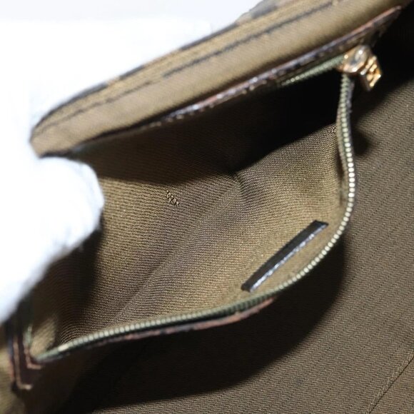 FENDI Zucca Canvas Hand Bag Black Brown Auth 142733 - Picture 13 of 16